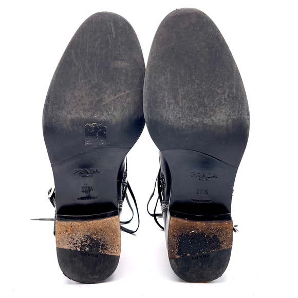 Prada Studded Leather Biker Combat Boots. FINAL REDUCTION! - Picture 6 of 9